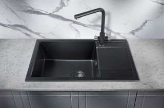 Мойка для кухни Milacio Navarra 78 Cuarzo MC.77051 чёрный матовый